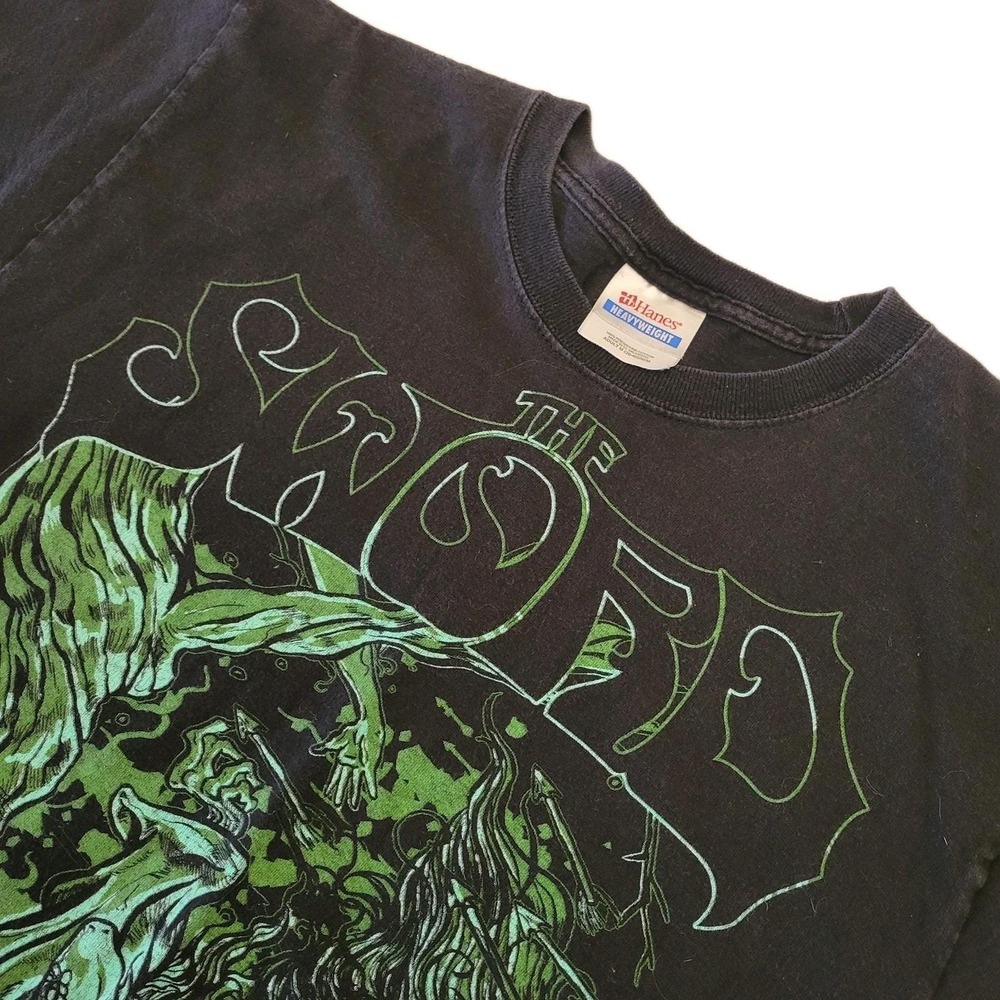 Vintage The Sword Band T-Shirt Size M Doom Metal Stoner Rock Graphic Tee Black